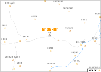 map of Gaoshan