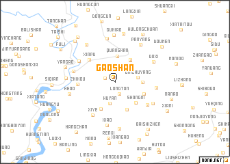 map of Gaoshan