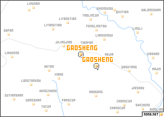 map of Gaosheng