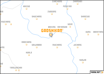 map of Gaoshikan