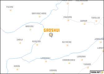 map of Gaoshui