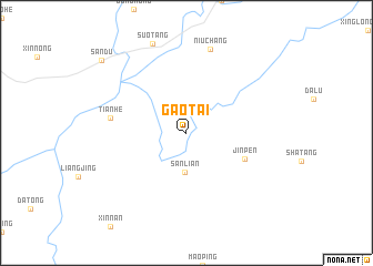 map of Gaotai