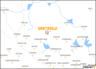 map of Gaotangji