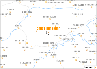 map of Gaotianshan