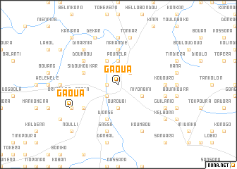 map of Gaoua