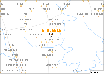 map of Gaougblé