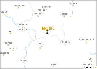 map of Gaoxie