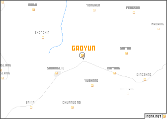 map of Gaoyun