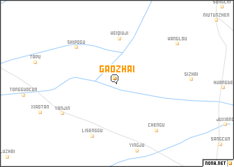 map of Gaozhai