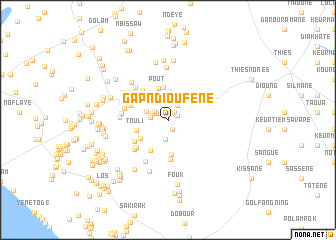 map of Gap Ndioufène