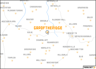 map of Gap of the Ridge