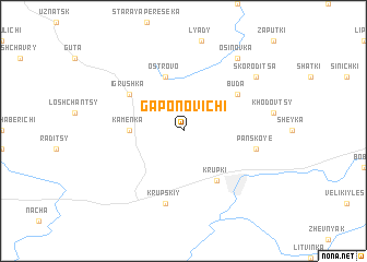 map of Gaponovichi