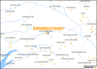 map of Gara Bakhtāwar
