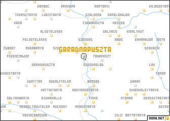 map of Garadnapuszta