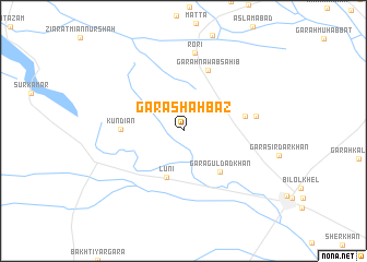 map of Gara Shāhbāz