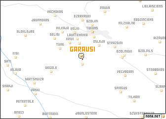 map of Garauši