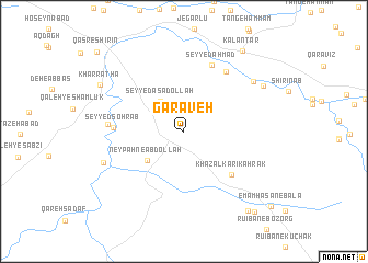 map of Garāveh