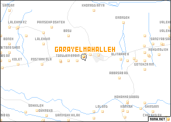 map of Garāyel Maḩalleh