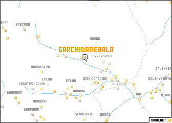 map of Gārchīdān-e Bālā