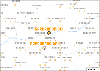 map of Gardan Borīdeh