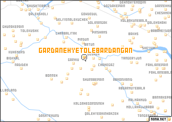 map of Gardaneh-ye Tol-e Bardangān