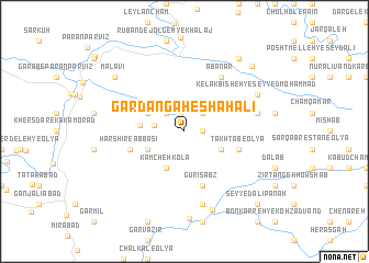 map of Gardangāh-e Shāh‘alī