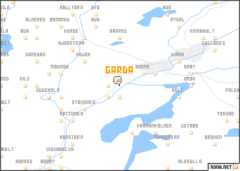 map of Gårda