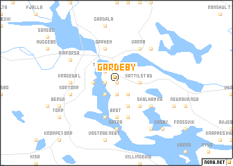map of Gårdeby