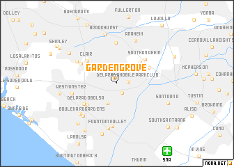 map of Garden Grove
