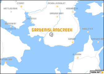 map of Garden Island Creek