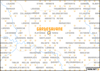 map of Garde Savane