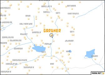 map of Gārdher