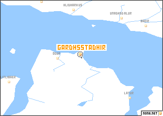 map of Garðsstaðir