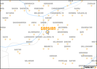 map of Gardīān