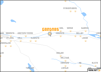 map of Gårdnäs