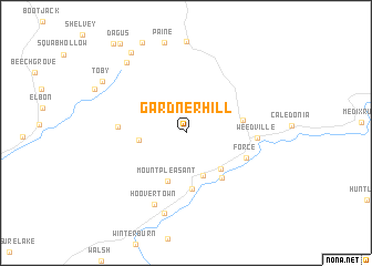 map of Gardner Hill