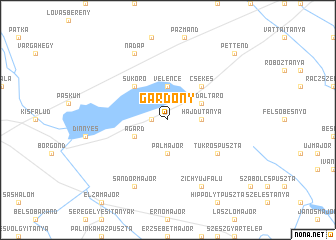 map of Gárdony