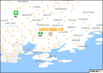 map of Gårdsbacka