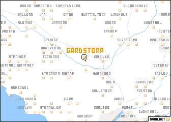 map of Gårdstorp