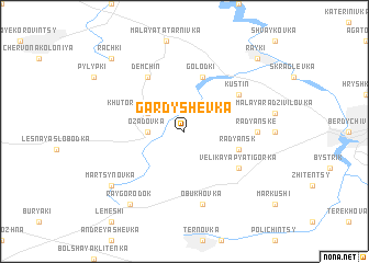 map of Gardyshëvka