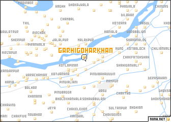 map of Garhi Gohar Khān