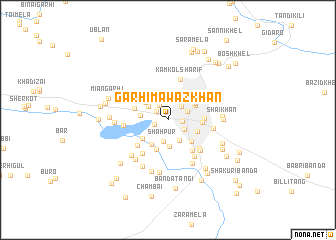 map of Garhi Mawāz Khān