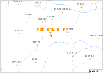 map of Garlandville