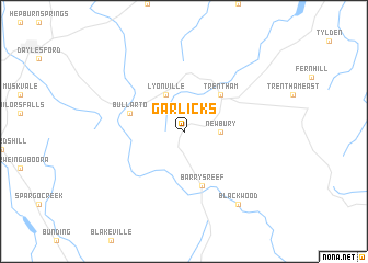 map of Garlicks