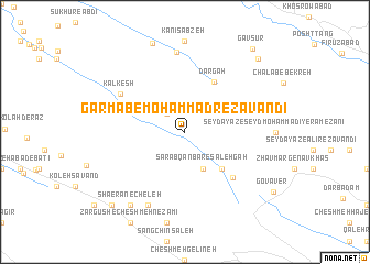 map of Garmāb-e Moḩammad Reẕāvandī