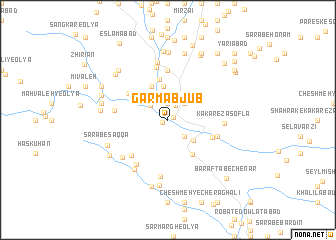 map of Garmābjūb
