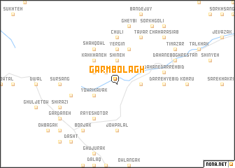 map of Garm Bolāgh