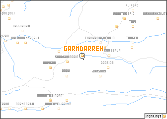 map of Garm Darreh