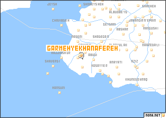 map of Garmeh-ye Khanāfereh