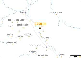 map of Garmeh